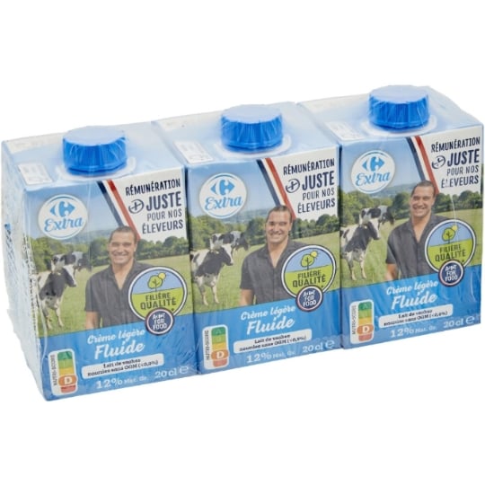 Crème légère fluide CARREFOUR EXTRA