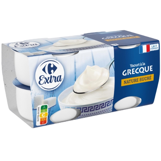 Yaourt à la Grecque Nature Sucré CARREFOUR EXTRA