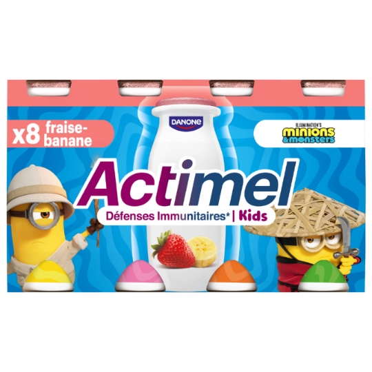 Yaourt à boire fraise banane ACTIMEL