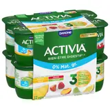 Yaourts aux fruits 0% MG bifidus citron fraise ananas pêche ACTIVIA