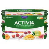 Yaourts aux fruits bifidus fraise abricot rhubarbe figue cerise mangue ACTIVIA