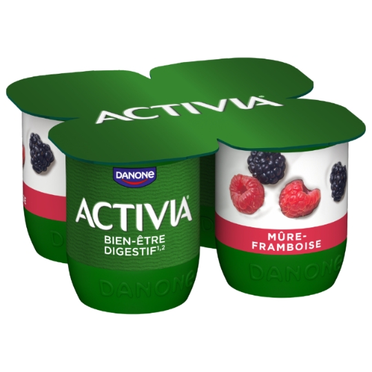 Yaourts aux fruits bifidus mûre framboise ACTIVIA