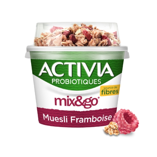 Yaourts céréales muesli framboise et graine de chia bifidus ACTIVIA