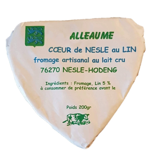 Coeur de Nesle au Lin Fromage Artisanal au Lait Cru ALLEAUME