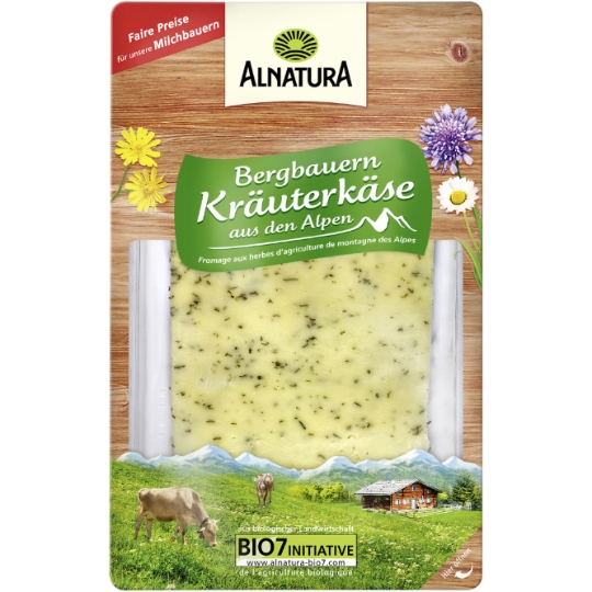 Fromage aux Herbes d'Agriculture de Montagne des Alpes Bio ALNATURA