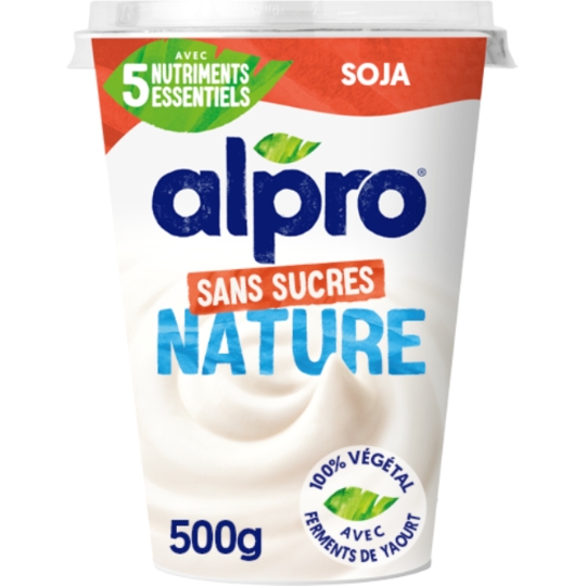 Dessert Végétal Soja Sans Sucres Nature ALPRO