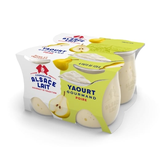 Yaourts sucré à la poire, aromatisé ALSACE LAIT