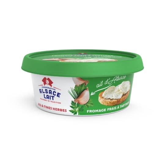 Spécialité Fromagère Salée à l'Ail et Aux Fines Herbes ALSACE LAIT