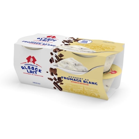 Dessert Fromage Blanc Stracciatella ALSACE LAIT
