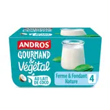 Dessert Végétal Ferme & Fondant Nature au lait de Coco ANDROS