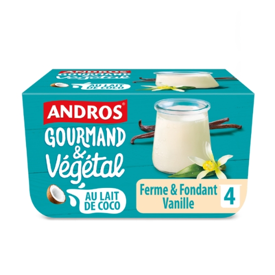 Dessert végétal vanille au lait de coco ANDROS
