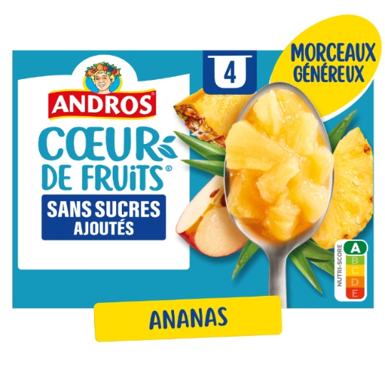 Dessert Fruitier Morceaux Ananas Cœurs de Fruits ANDROS