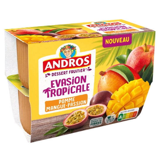Dessert Fruitier Evasion Tropicale Pomme Mangue-Passion ANDROS