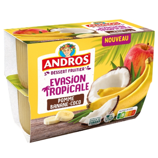 Dessert Fruitier Evasion Tropicale Pomme Banane Coco ANDROS