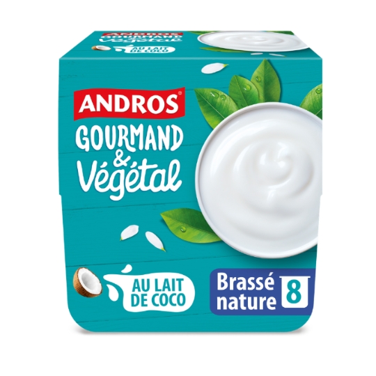 Dessert végétal brassé au lait de coco nature ANDROS