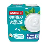 Dessert végétal brassé au lait de coco nature ANDROS