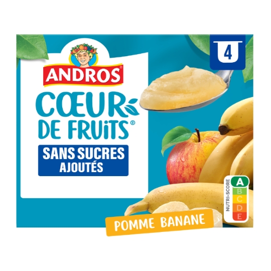 Compote Pomme Banane ANDROS COEUR DE FRUITS