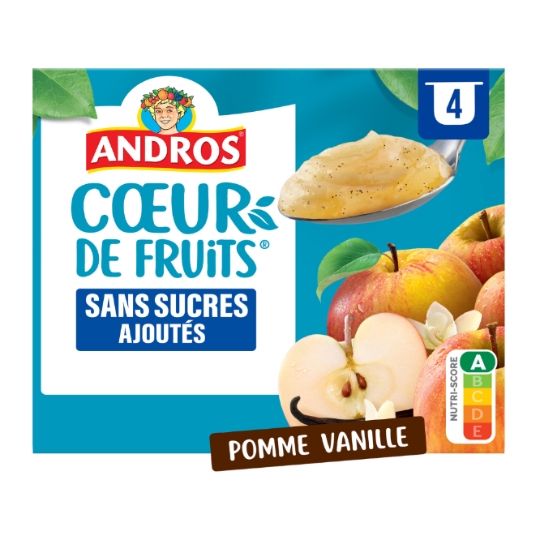 Compote Pomme Vanille ANDROS COEUR DE FRUITS