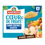 Compote Pomme Vanille ANDROS COEUR DE FRUITS