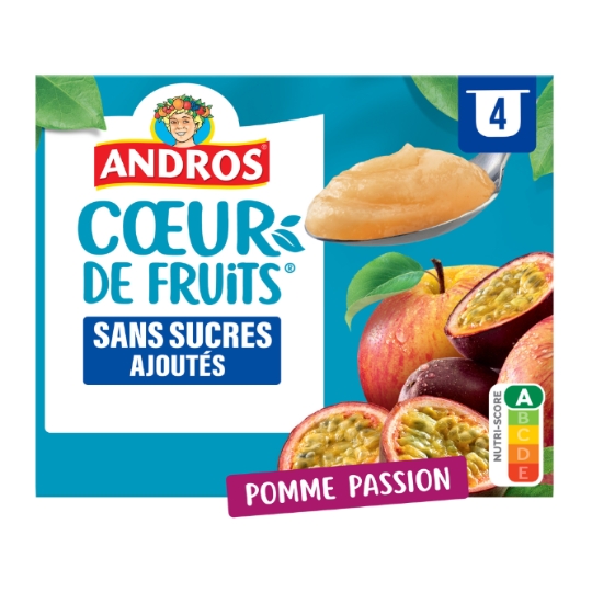 Compote Pomme Passion ANDROS COEUR DE FRUITS