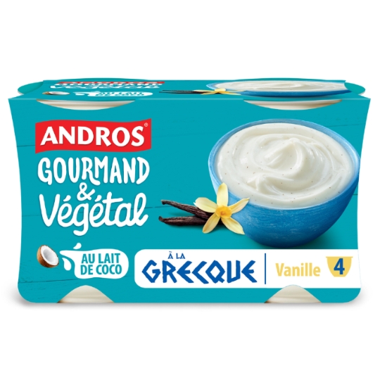 Yaourt à la Grecque Saveur Vanille au Lait de Coco ANDROS GOURMAND ET VEGETAL