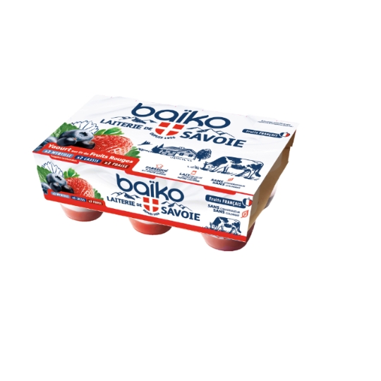 Yaourts sur lit de fruits rouges BAIKO