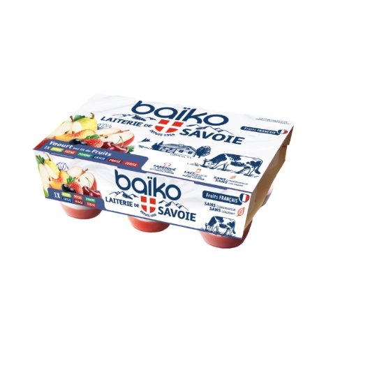 Yaourts assortiment fruits BAIKO