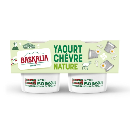 Yaourts Nature pur chèvre nature BASKALIA
