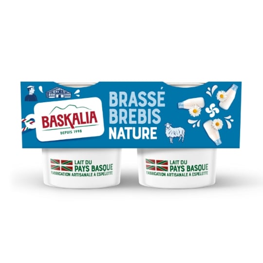 Yaourts Nature de brebis brassé nature BASKALIA