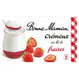 Yaourt Crémeux sur lit de Fraise BONNE MAMAN