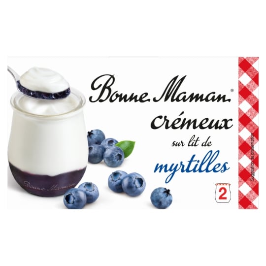 Yaourt Crémeux sur Lit de Myrtilles BONNE MAMAN