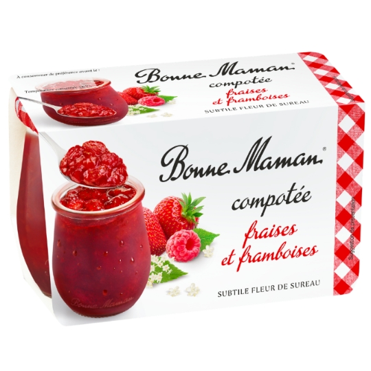 Compotée Fleur De Sureau Fraises Framboises BONNE MAMAN