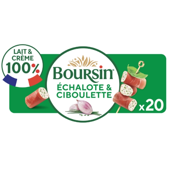 Fromage Apéritif Roulés Echalotte Ciboulette BOURSIN