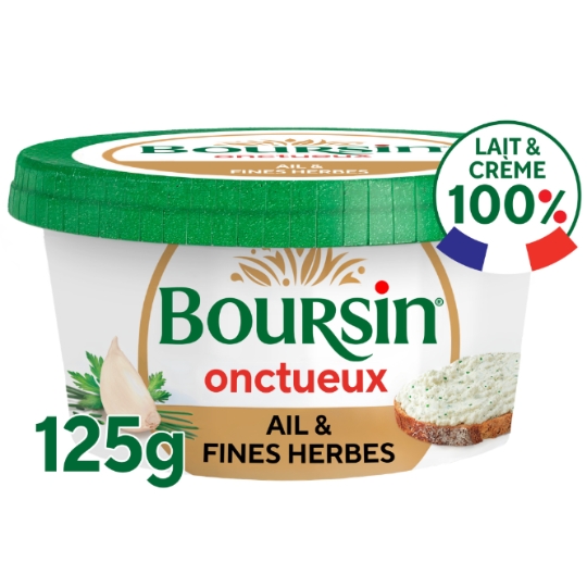 Fromage frais à tartiner Ail et fines herbes Onctueux BOURSIN