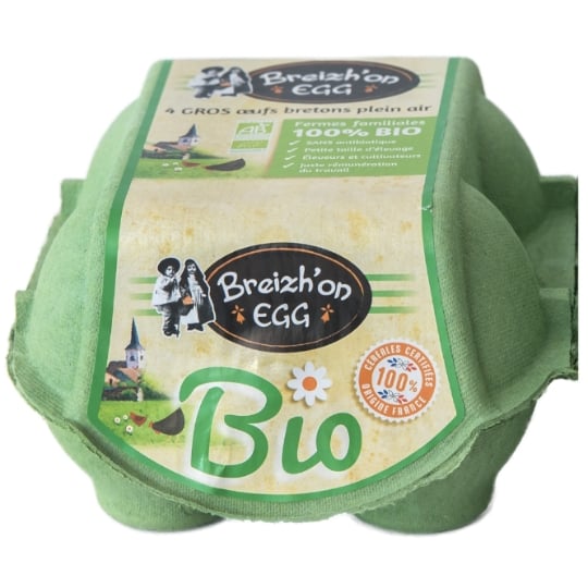Œufs bio de poules plein air BREIZH' ON EGG