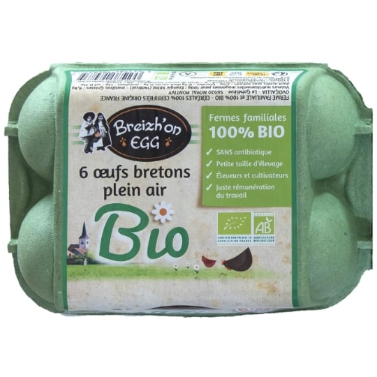 Œufs bio de poules plein air BREIZH'ON EGG