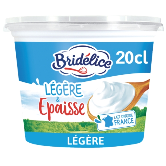 Crème fraiche Épaisse légère 15% MG BRIDELICE