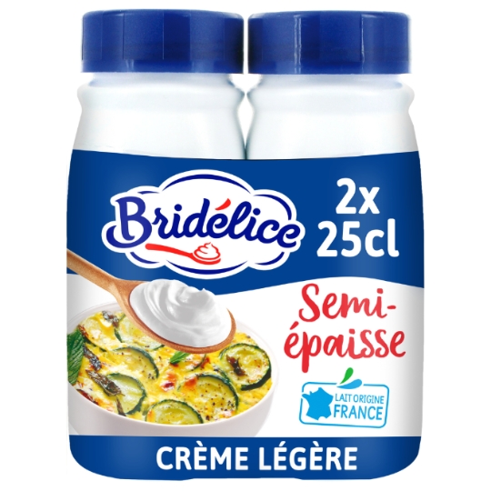 Crème UHT semi-épaisse légère 18% MG BRIDELICE