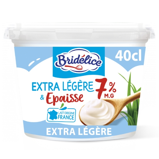 Crème fraiche Épaisse Extra Légère 7% MG BRIDELICE