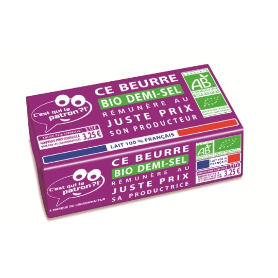 Beurre demi-sel Bio C 'EST QUI LE PATRON