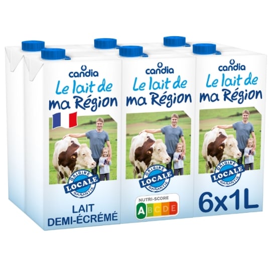 Lait Demi-Écrémé CANDIA
