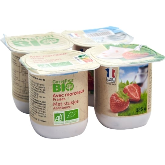 Yaourts  fraise Bio CARREFOUR BIO