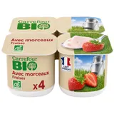 Yaourts  fraise Bio CARREFOUR BIO