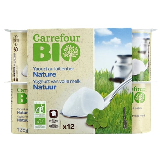 Yaourts  nature Bio CARREFOUR BIO