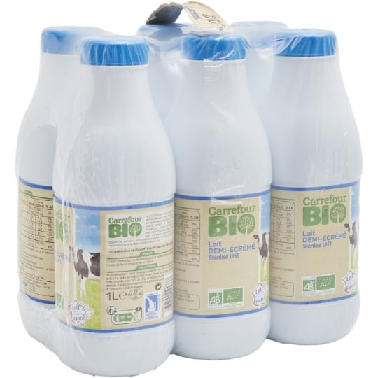 Lait Demi-Ecrémé Bio CARREFOUR BIO