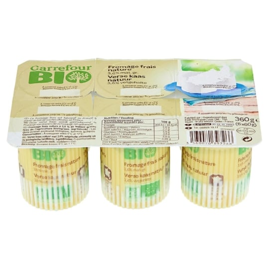Fromage frais nature  Bio CARREFOUR BIO