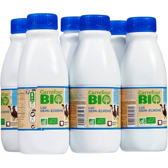 Lait Demi-Ecrémé Bio CARREFOUR BIO