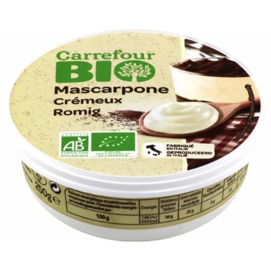 Mascarpone  Crémeux Bio CARREFOUR BIO