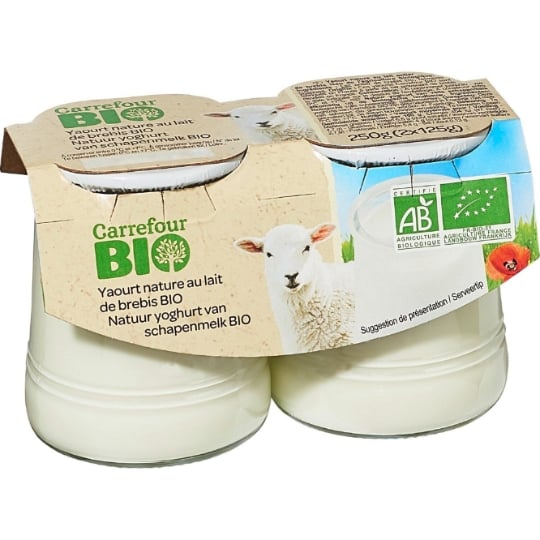 Yaourt de brebis nature  Bio CARREFOUR BIO