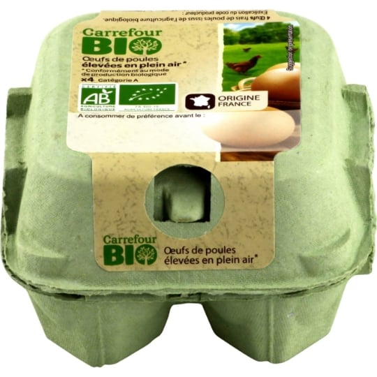 Œufs  de Plein Air  Bio CARREFOUR BIO